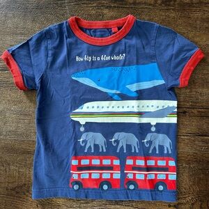 Mini Boden Blue Whale Graphic Kids T-Shirt